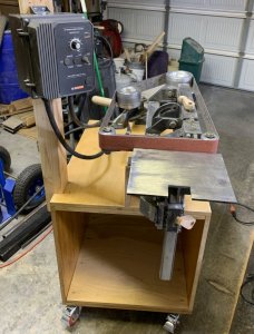 Fabricated custom 2x72 belt grinder